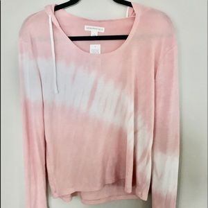 Pink and White Light Hoodie Sweater SIZE : S